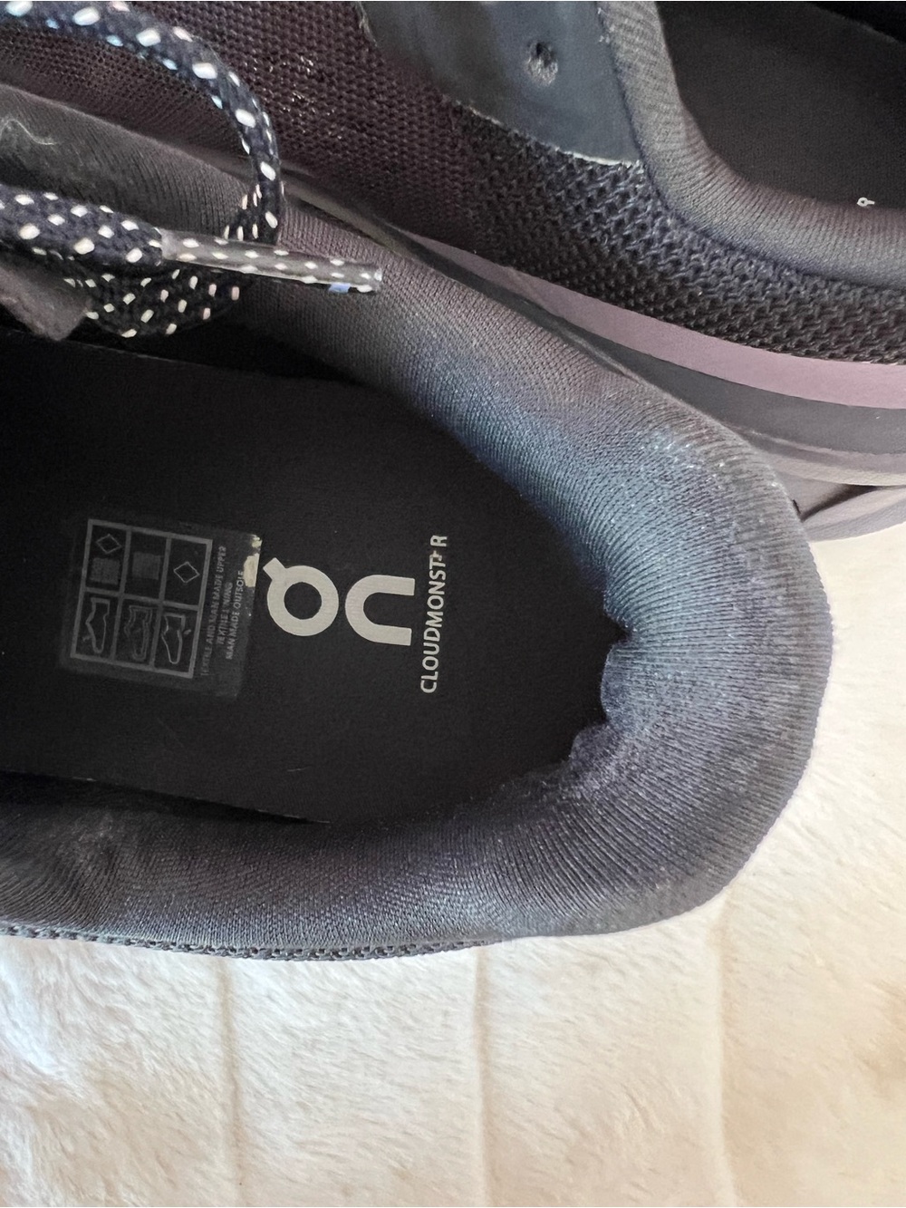 On Cloudmonster 1 Running Shoes Women's Size 9 Black Magnet Grey - Picture 8 of 9